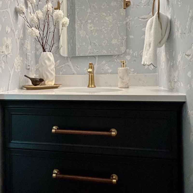 Serenity & Sophistication | Chinoiserie Inspired Powder Room Transformation